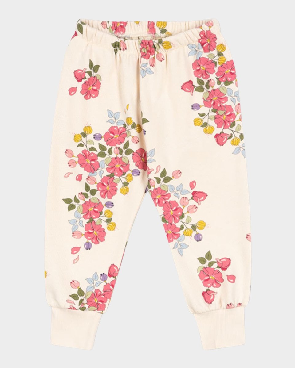 Girl's Loupy Lou Floral-Print Sweatpants, Size 12M